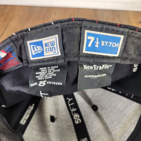 Minnesota Twins New Era Fits 59fifty 7 1/4" Hat Cap Black Red Pinstripe Wool MLB - Picture 10 of 10